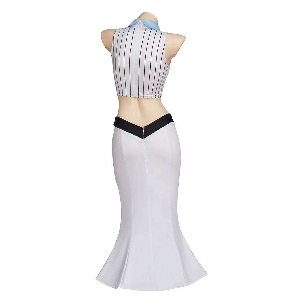 Anime Cos Princess Role Play Hollow Costume Sexy Sleeves White Shirt Suit Comic Exhibition Performance Stage Costume