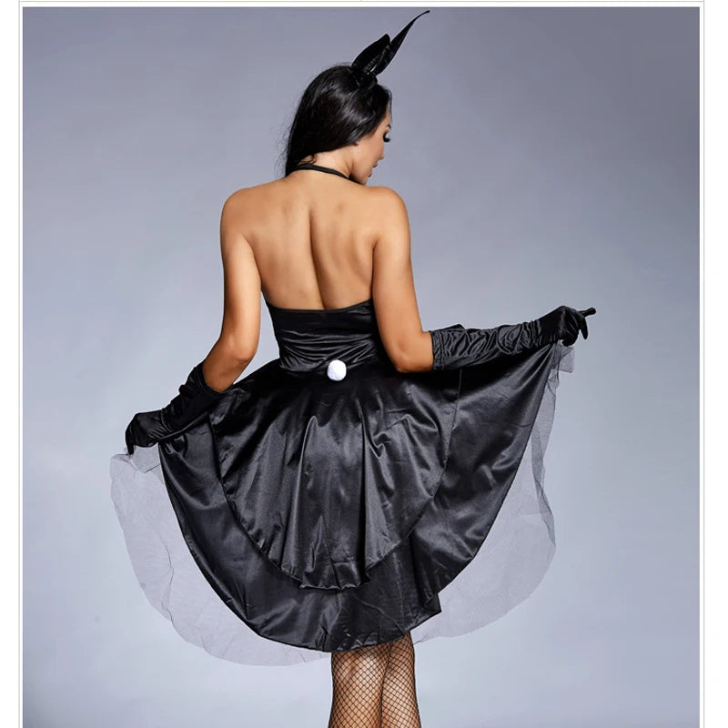 Carnival Halloween Lady Sexy Pink Bunny Girl Costume Lovely Tulle Tuxedo Rabbit Disfraz Cosplay Fancy Party Dress