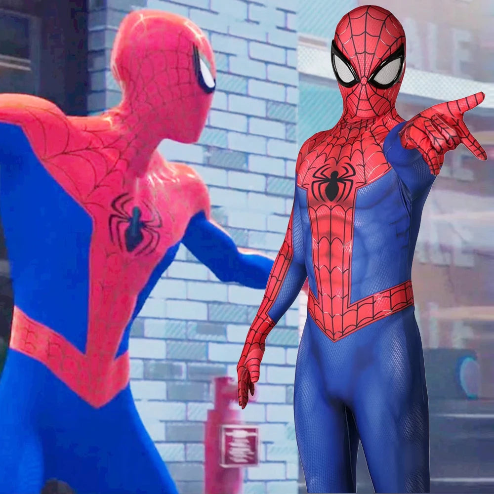 Classic Spiderman Cosplay Peter Parker 3D Printed Spandex Costume Halloween Superhero Disfraces Costume Bodysuit for Adult kids
