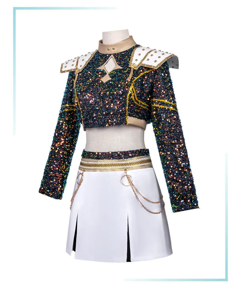 Demon Hunter Cosplay Costume Girls Group Mira Rumi Zoey Kpop Singers Anime Performance Cos Outfits Stage Shows Halloween Party