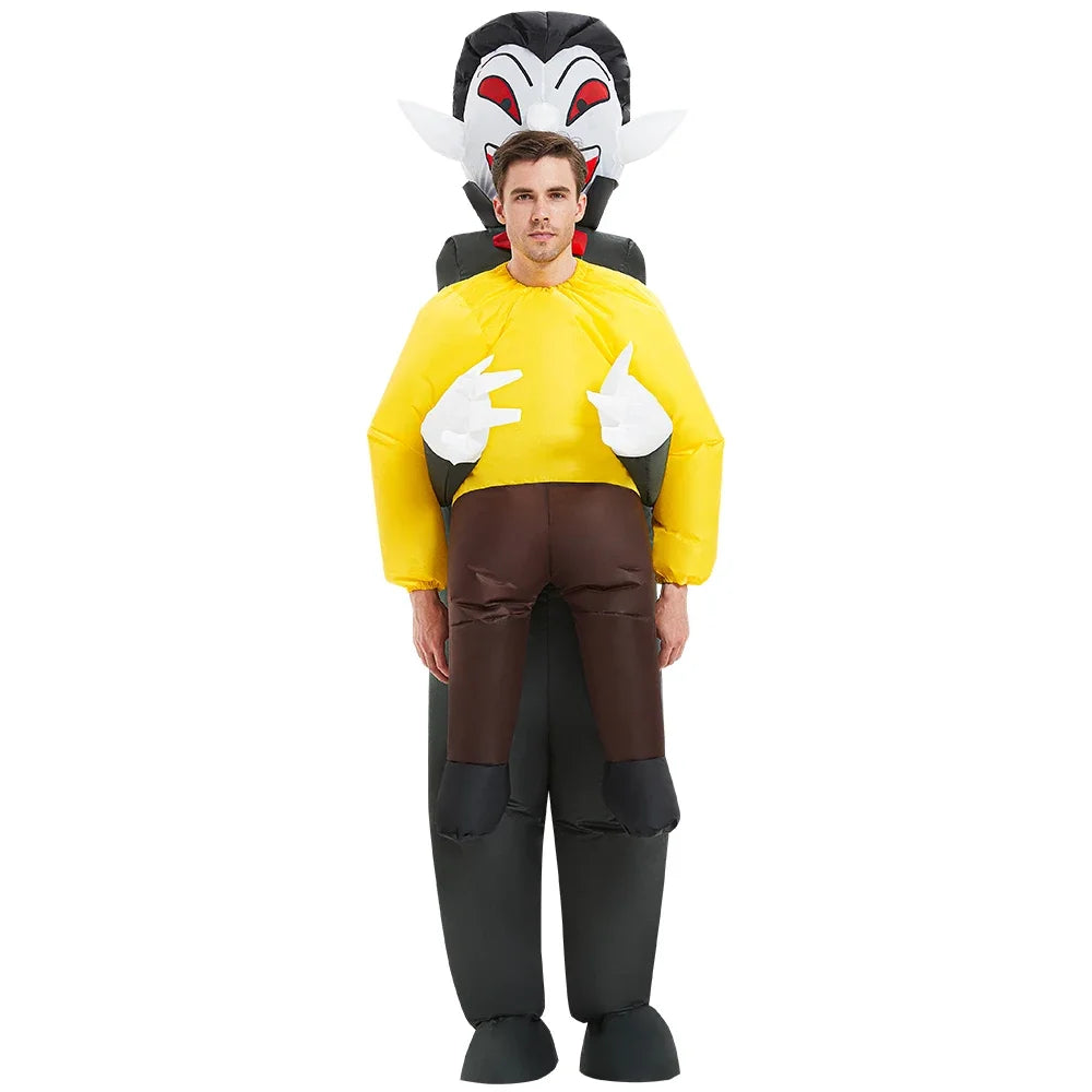 Adult Scary Ghost Evil Witch Inflatable Costume Purim Halloween Anime Cosplay Costumes Role Play Carnival Party Dress Suits