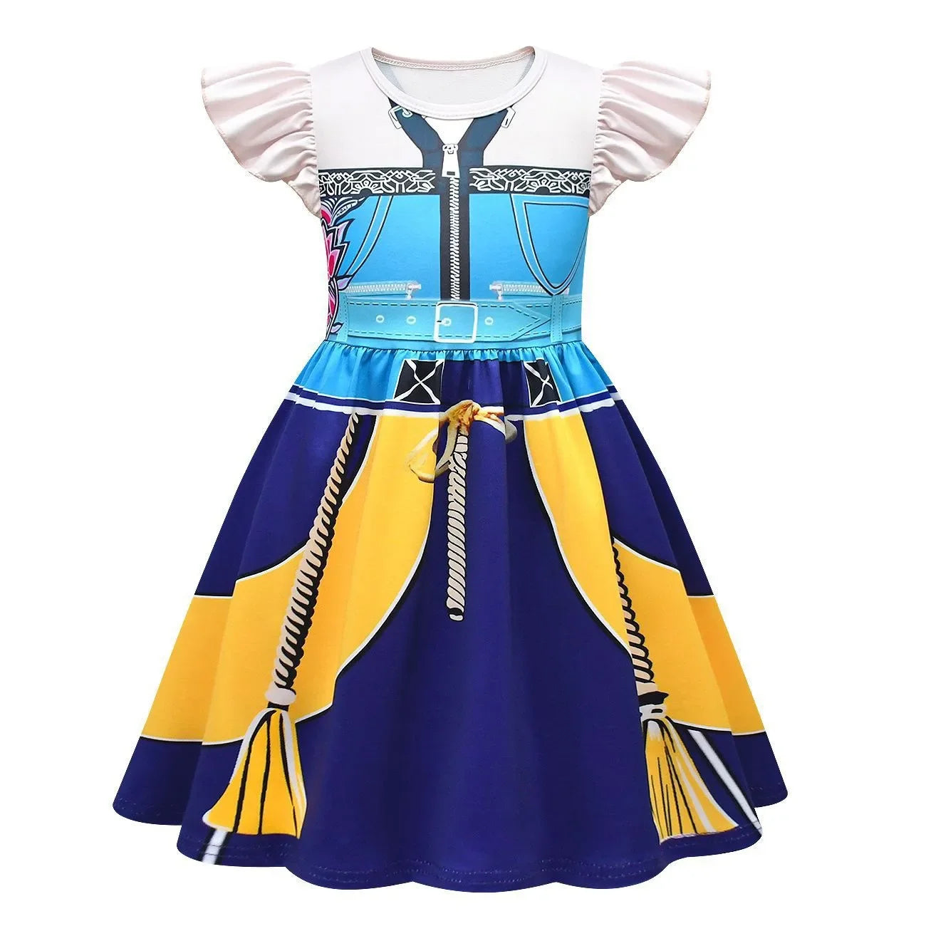 Anime Movie Kpop Rumi Demon Hunter Zoe Dress Up Huntrix Mira Cosplay Flying Sleeve Dress Girls Kids Halloween Party Costume